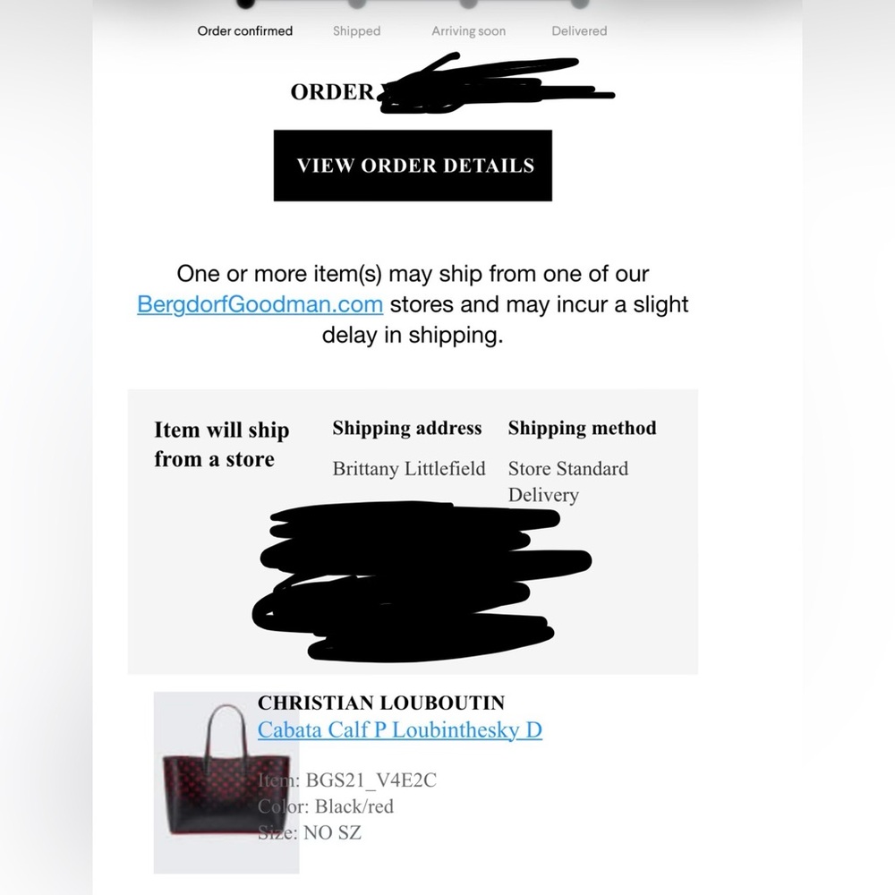 Christian Louboutin Large Cabata Loubinthesky Red and Black Tote Bag LIKE NEW! - Picture 14 of 14